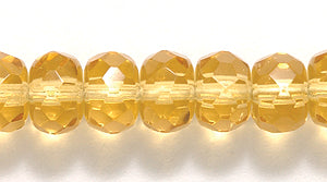 75FR253R: CZ Faceted Rondelle Trans MED Topaz 7mm-50PC