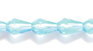 42FC263R: CZ Faceted Drop Trans LT MED Aqua 5x7mm-50PC