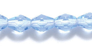 34FC273R: CZ Faceted Oval Trans MED Sapphire 5x7mm-50PC