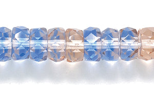 72FC5279R: CZ Faceted Disc 2 Tone Blue/pink 6mm-50PC