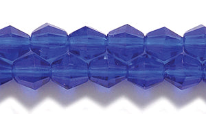 84FC277R: CZ Faceted Diamond Trans DK Sapphire 5mm-75PC