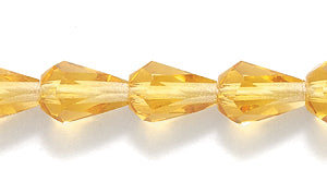 42FC254R: CZ Faceted Drop Trans Topaz 5x7mm-50PC