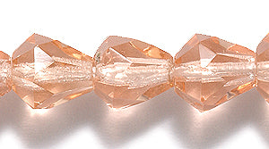 48FC292-KR: CZ Faceted Drop Trans DK Pink 8x9mm-25PC