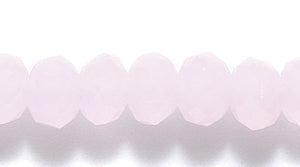 73CD290: China Crystal Round Rondelle Pink Opal 4x6mm A A A 1 String