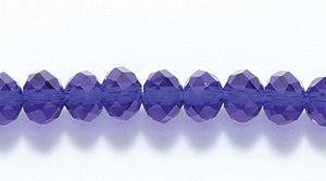 71CD278: Crystal Round Rondelle Cobalt 3x4mm 16" Strand 1STR