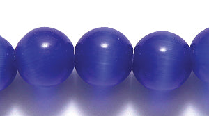 8FO678-2: Fiber Optic Bead Round Dark Blue 7.5mm