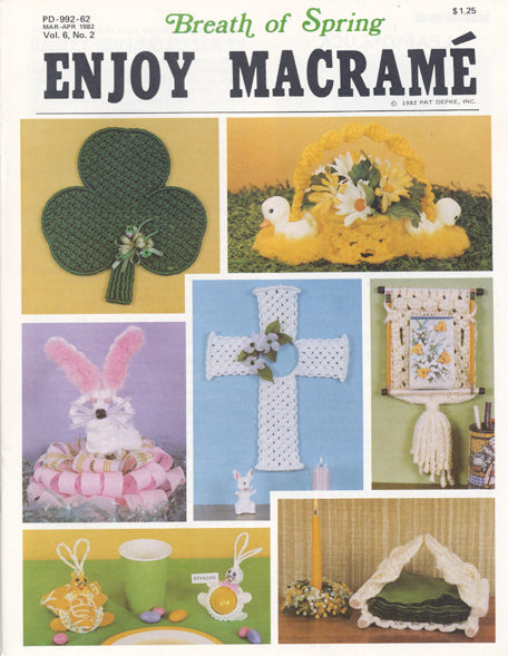 BK974-NW: Vintage Enjoy Macrame March April 1982 Book