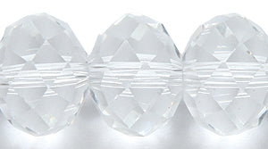 78CD212: Crystal Round Rondelle Crystal 9x12mm 1STR