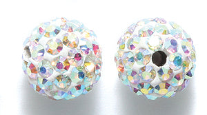 10RS512-E: Polymer Bead Crystal AB R/S Pave 10mm -3PC