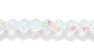 82CD512-H: Cut CRY Bicone Crystal Half AB 4mm 15-16" STR