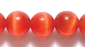 8FO636-2: Fiber Optic Bead Round Dark Orange 8mm