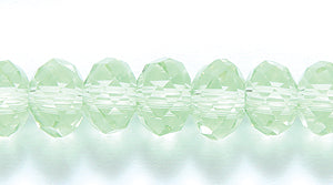 73CD281: Crystal Round Rondelle Spring Green 4x6mm 1STR