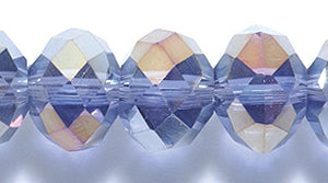 77CD597: Cut CRY RD RNDL Tanzanite AB 8x10mm 15-16" STR