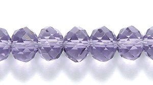 73CD297-D: Crystal Round Rondelle Dark Tanzanite 4x6mm 1STR