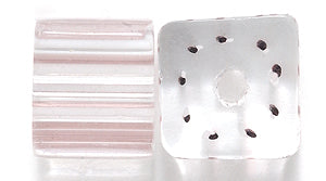 55GC7119: Furnace Cube Crystal Lavender/white 11x9mm-10PC