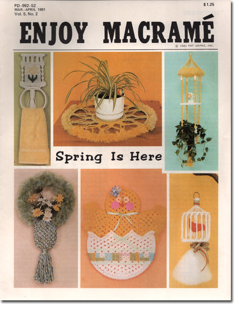 BK548-NW: Vintage Enjoy Macrame March-april 1981 Book