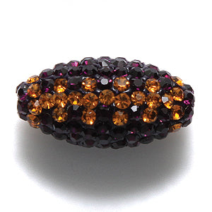 20RS298-E2: Polymer Bead Football Amethyst/topaz 20mm-1PC