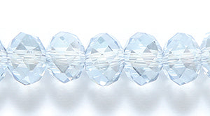 73CD371: Crystal Round Rondelle Blue Luster 4x6mm 1STR