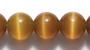 8FO654-2: Fiber Optic Bead Round Gold 8mm