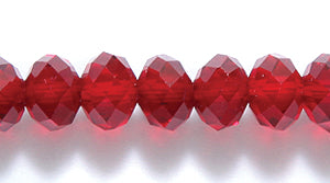 73CD245: Crystal Round RondelleDark Ruby 4x6mm 1STR