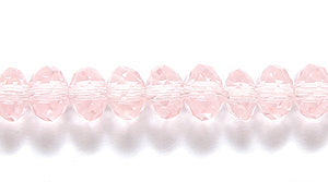 71CD293: Cut CRY RD RNDL Rose 3x4mm 15-16" STR