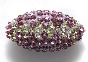 20RS296-E: Polymer Bead Football LT Amethyst/jonquil 20mm-1PC