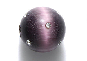 14FO698-RS: Fiber Optic Round R/S Dk Purple 14mm A Grade-2PC