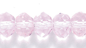 75CD291: Cut CRY  RNDL Pink 6x8mm 15-16" STR