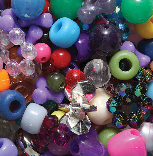 PL525: Plastic Beads All Mixed Up-150GM