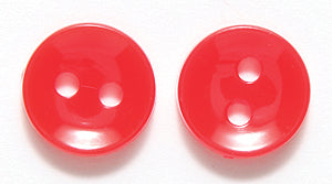 10BU144: Plastic Craft Buttons Opaque Red 10mm 200PC