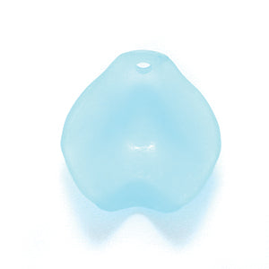 64PL364: Plastic Flower Petal Bright Blue 14mm-25PC