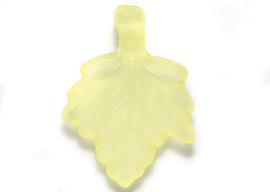 18PL322: Plastic Leaf Charm Yellow 13x18mm-30PC