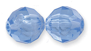 10PF272: PL Round Faceted Lt Sapphire 10mm