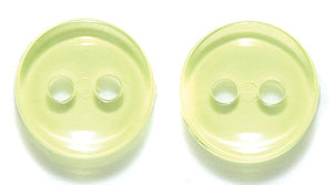 10BU222: Plastic Craft Buttons TR LT YLLW 10mm 200 PC