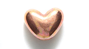 12PJ857: Pony Heart Plastic Copper 12mm - 4PC