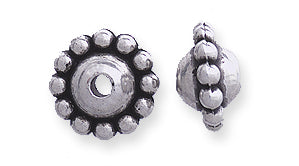 9MA401-S: PL MTLLC Saturn Bead ANT Silver 6x9mm