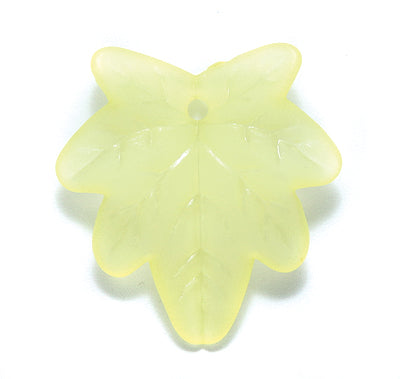 23PL322: Plastic Leaf Yellow 25mm-25PC