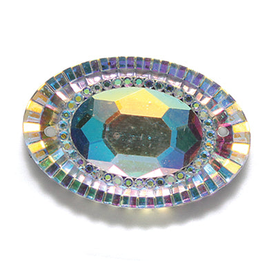 DZ9153-512: Resin Sew-on Piikki 20x30mm Oval