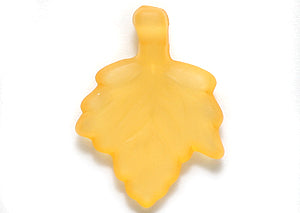 18PL334: Plastic Leaf Charm Orange 13x18mm-30PC