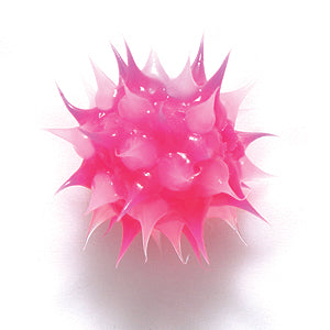 10MS192-12: Rubber Round Pink w/Clear 10mm - 5PPK