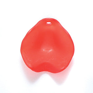 64PL345: Plastic Flower Petal Red 14mm-25PC