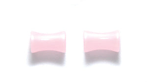 62DB692-NW: PL Dog Bone Moonglow Beads Pink 4x6mm 100PC