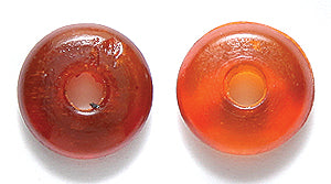 76HR255: Horn Saucer Amber Color 10mm 100 Pieces per Pack