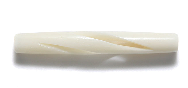 48IP114-S: Bone Pipe 2IN Carved Swirl 8PC