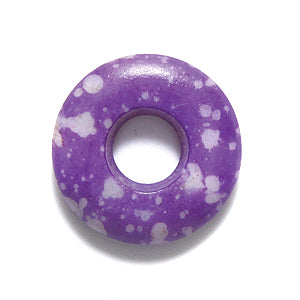 BN385-37: BN385-37 Bone Disc Light Purple Marbled 16mm Avg 10PC