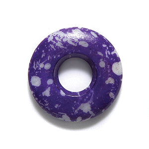 BN385-38: BN385-38 Bone Disc Purple Marbled 16mm Avg 10PC