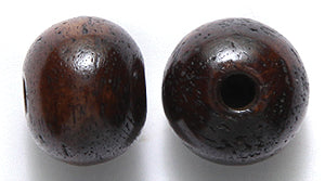 12BN158: Bone Smooth Round Dark Brown 12mm Average 20 Pieces