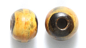 10HR153: Horn Round Burnt 10mm 50 Pieces