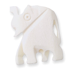 BN220-W: BN220-W Bone Elephant WHT 20mm Tall 10PC