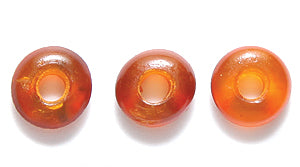 73HR255: Horn Saucer Amber Color 6mm 150 Pieces